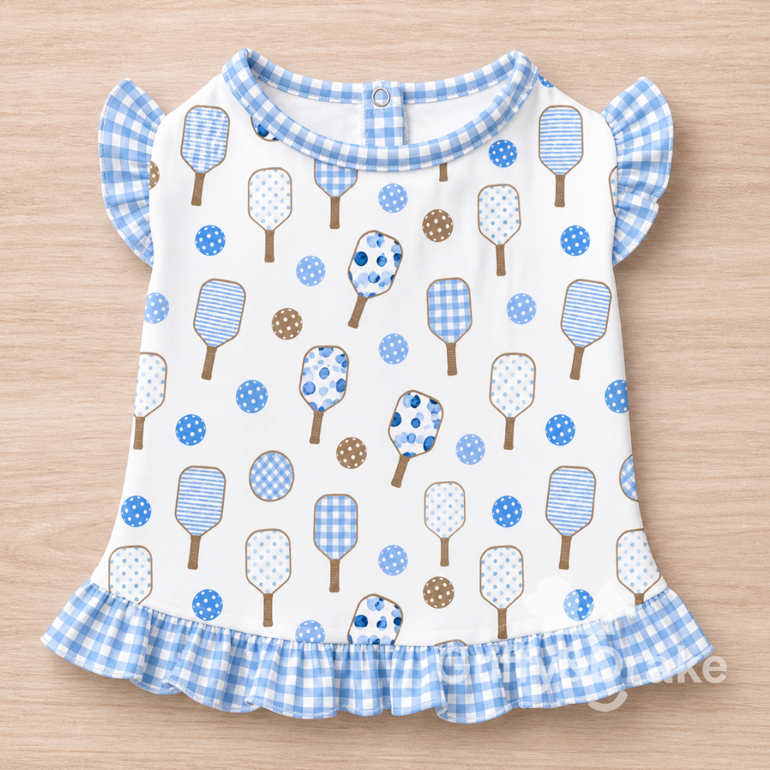 Pickle ball -small ruffled shirt